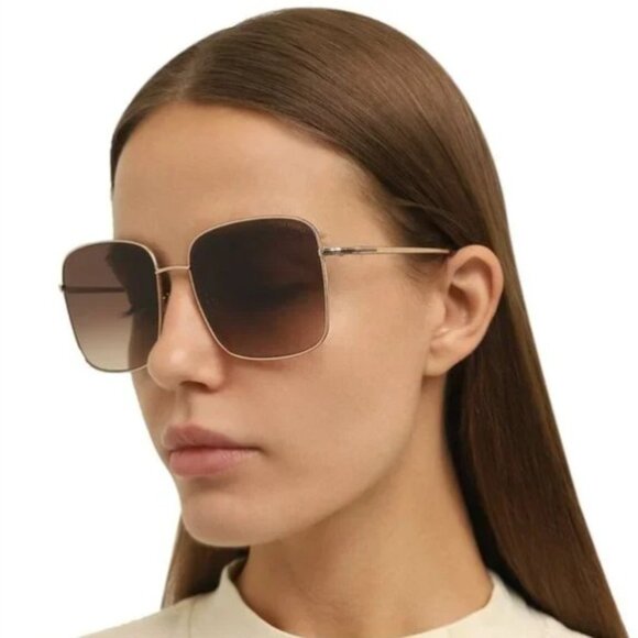 NEW TOM FORD TF894/K 28F SQUARE GOLD BROWN WOMEN SUNGLASSES TOM FORD - Picture 1 of 4